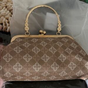 Elegant Brown Patterned Handbag